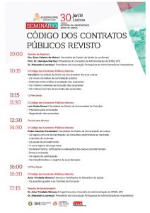 Programa Seminário Código dos Contratos Públicos Revisto - Lisboa