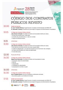 Programa Seminário Código dos Contratos Públicos Revisto - Porto