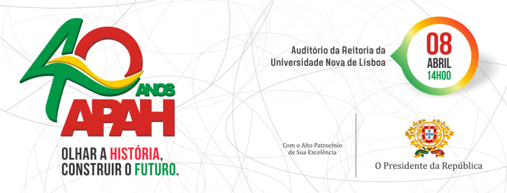 Cerimonia comemorativa dos 40 anos APAH decorrerá no dia 8 de abril na reitoria da Universidade Nova em Lisboa